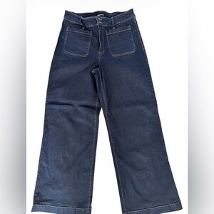 INC  Dark Blue High-Rise Wide-Leg Jeans Women Size 16  SKU 22